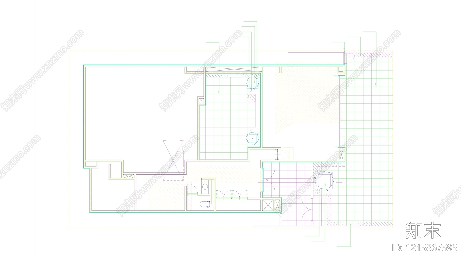 现代庭院施工图下载【ID:1215867595】