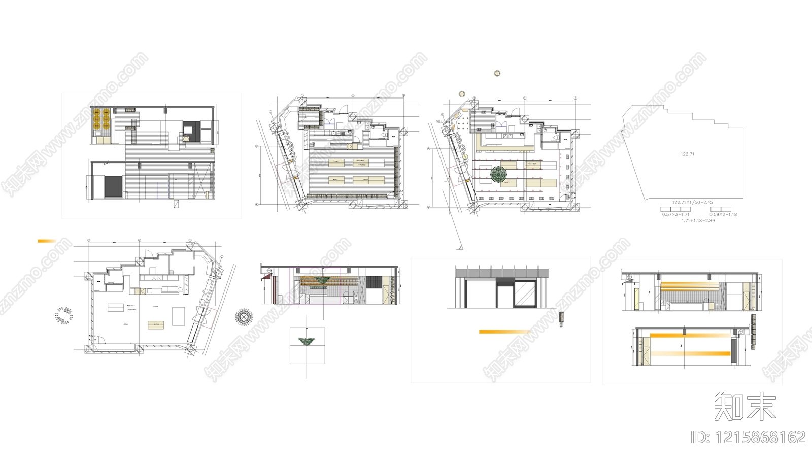 现代烟酒店施工图下载【ID:1215868162】