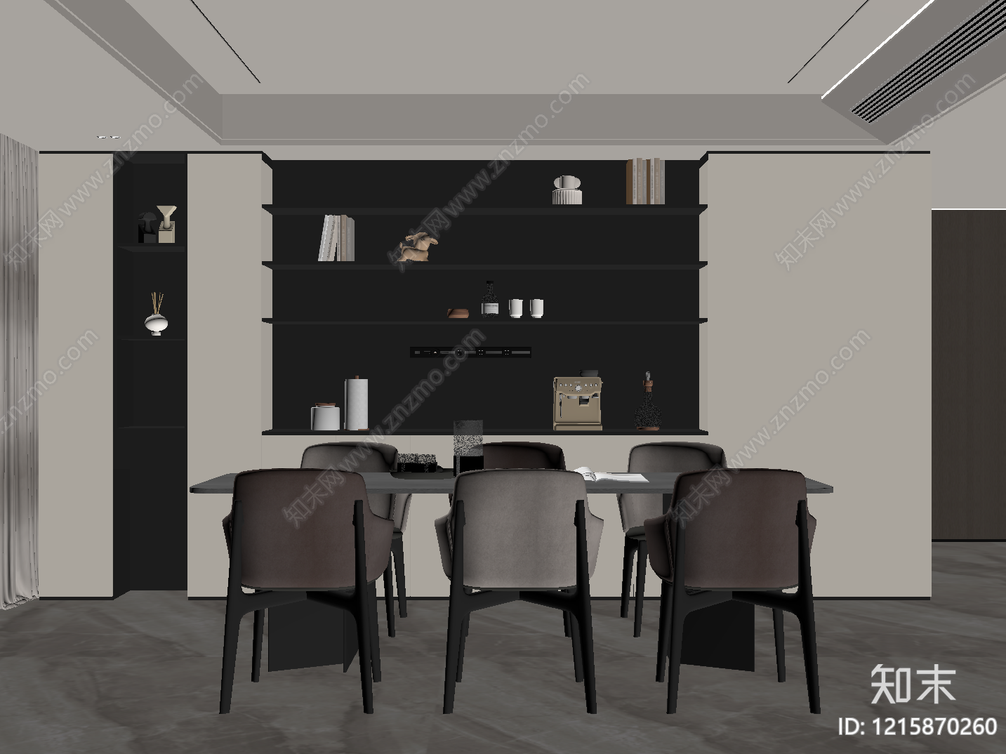 现代家居餐厅SU模型下载【ID:1215870260】