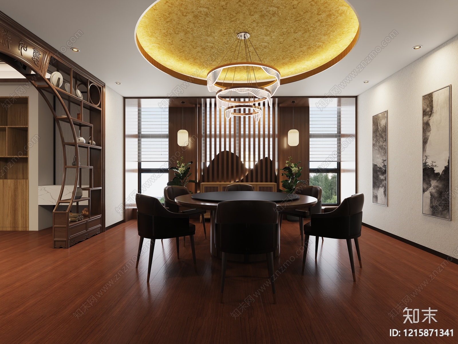 新中式包厢3D模型下载【ID:1215871341】