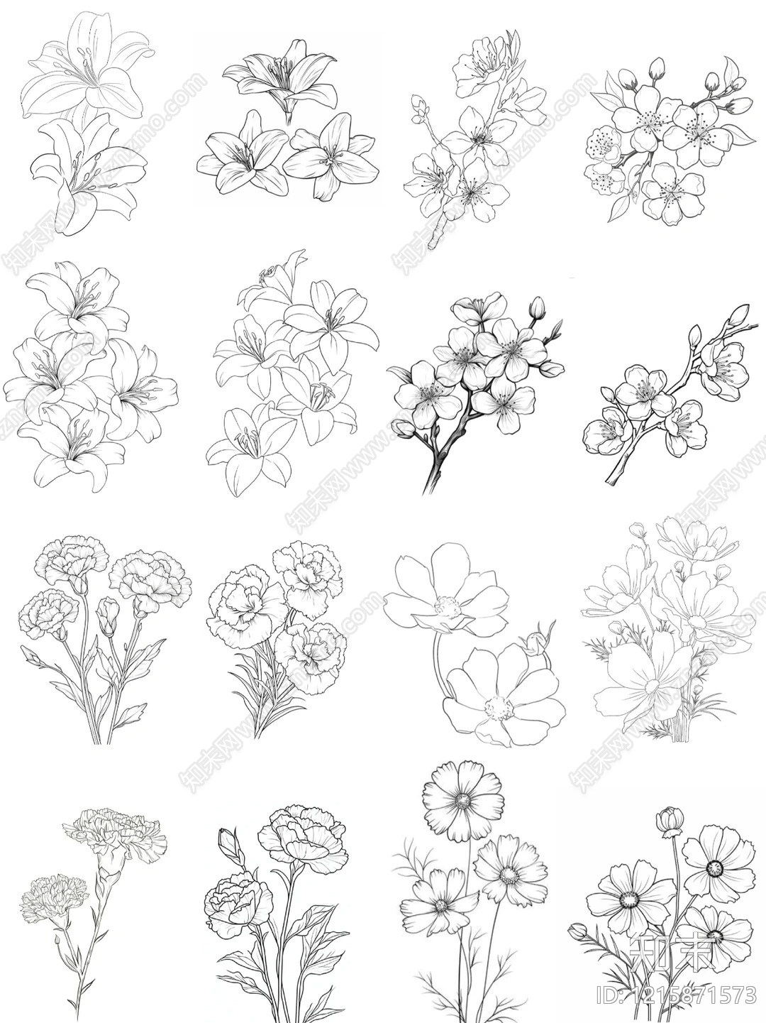 现代综合植物图库施工图下载【ID:1215871573】