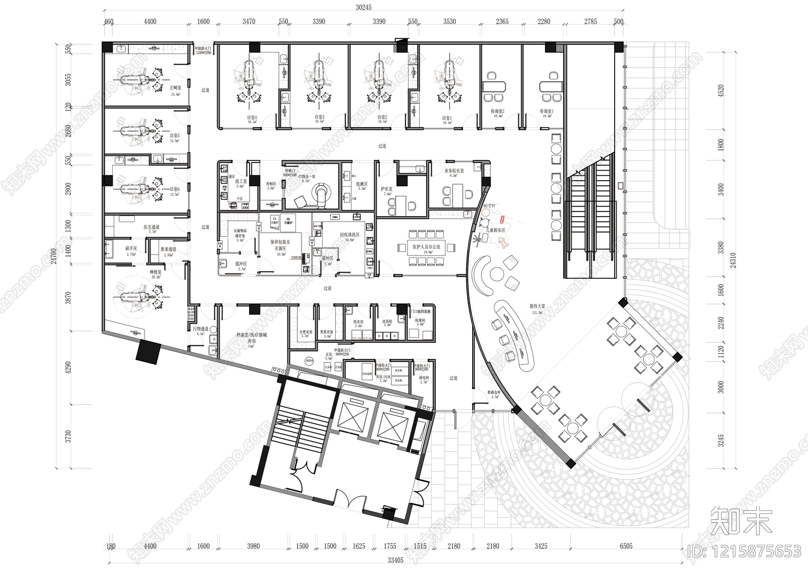 现代其他医疗空间施工图下载【ID:1215875653】