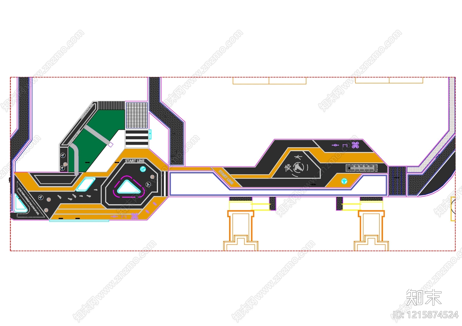 社区健身区施工图下载【ID:1215874524】