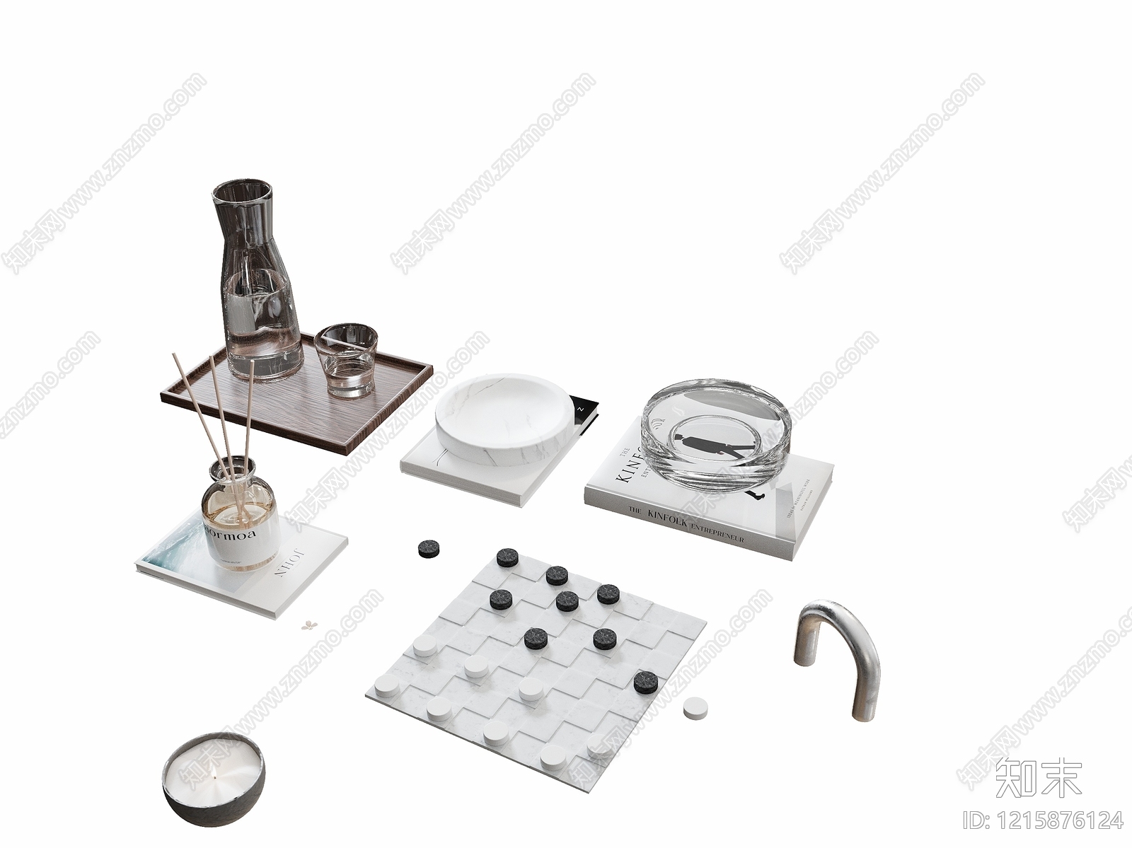 现代简约摆件组合3D模型下载【ID:1215876124】