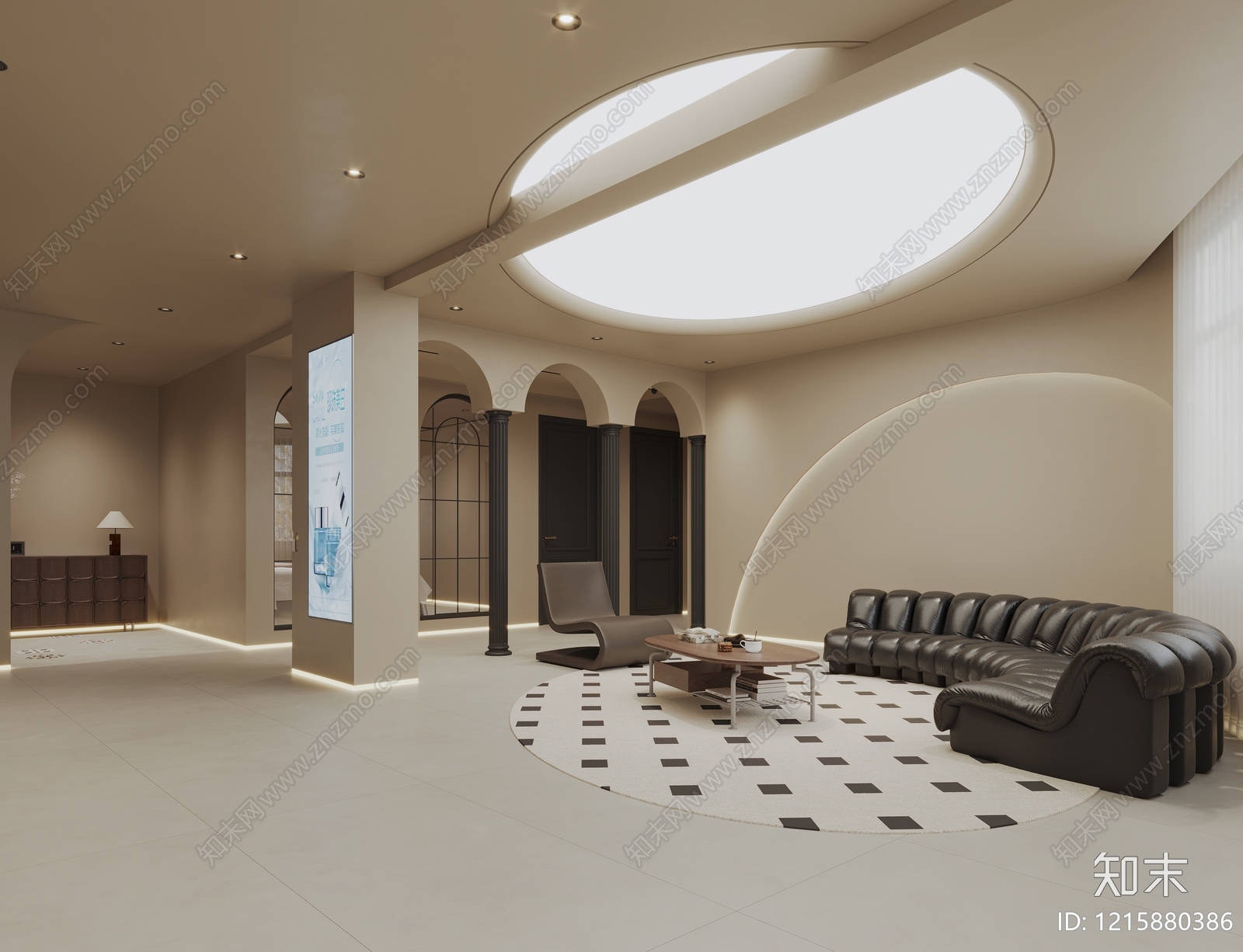 奶油风美容院3D模型下载【ID:1215880386】