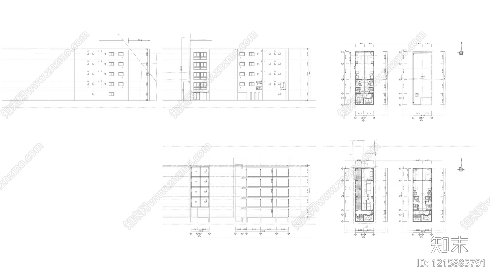 现代住宅楼建筑CAD图纸