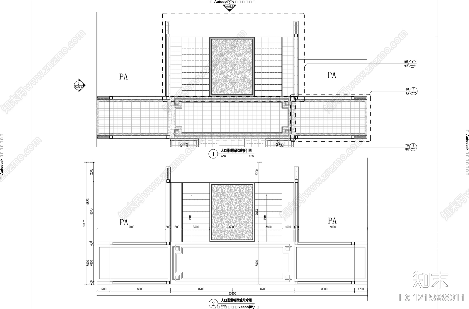 新中式中式景观桥施工图下载【ID:1215888011】