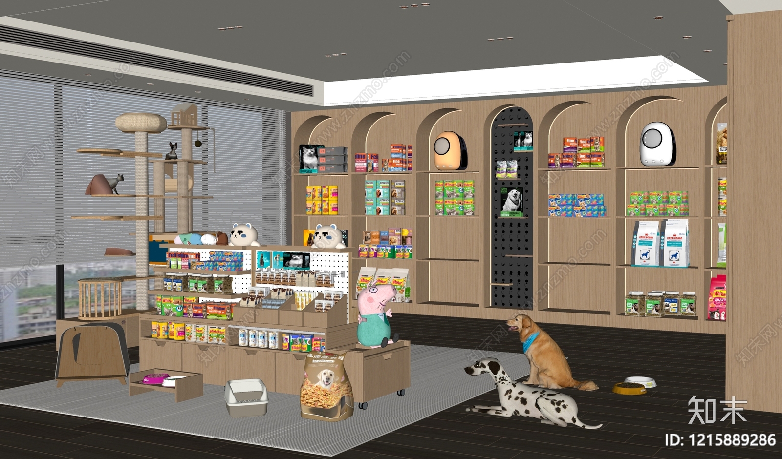 现代宠物店SU模型下载【ID:1215889286】
