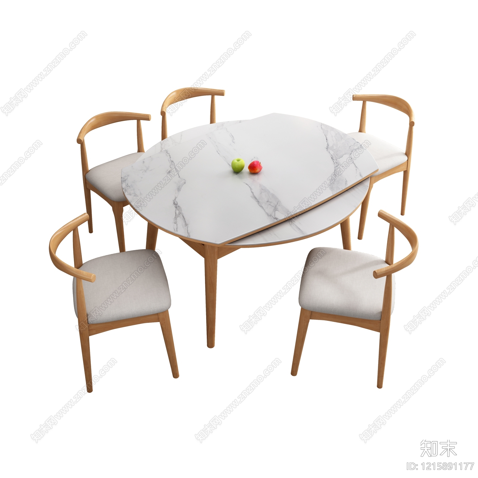 北欧餐桌椅3D模型下载【ID:1215891177】