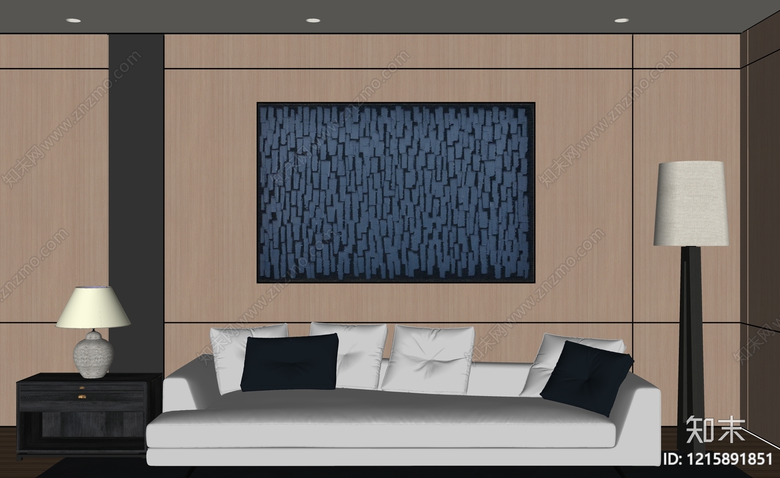 现代简约挂画SU模型下载【ID:1215891851】
