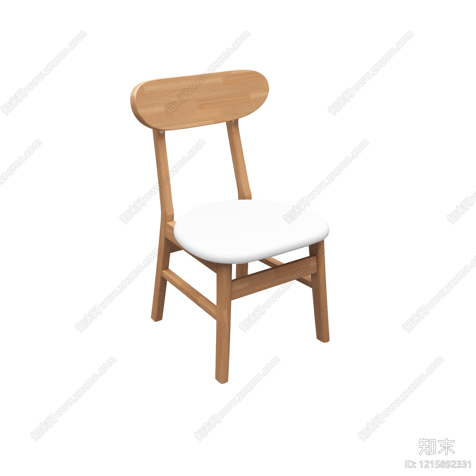 日式餐椅3D模型下载【ID:1215892331】