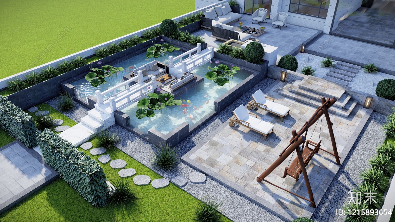 现代屋顶花园施工图下载【ID:1215893654】