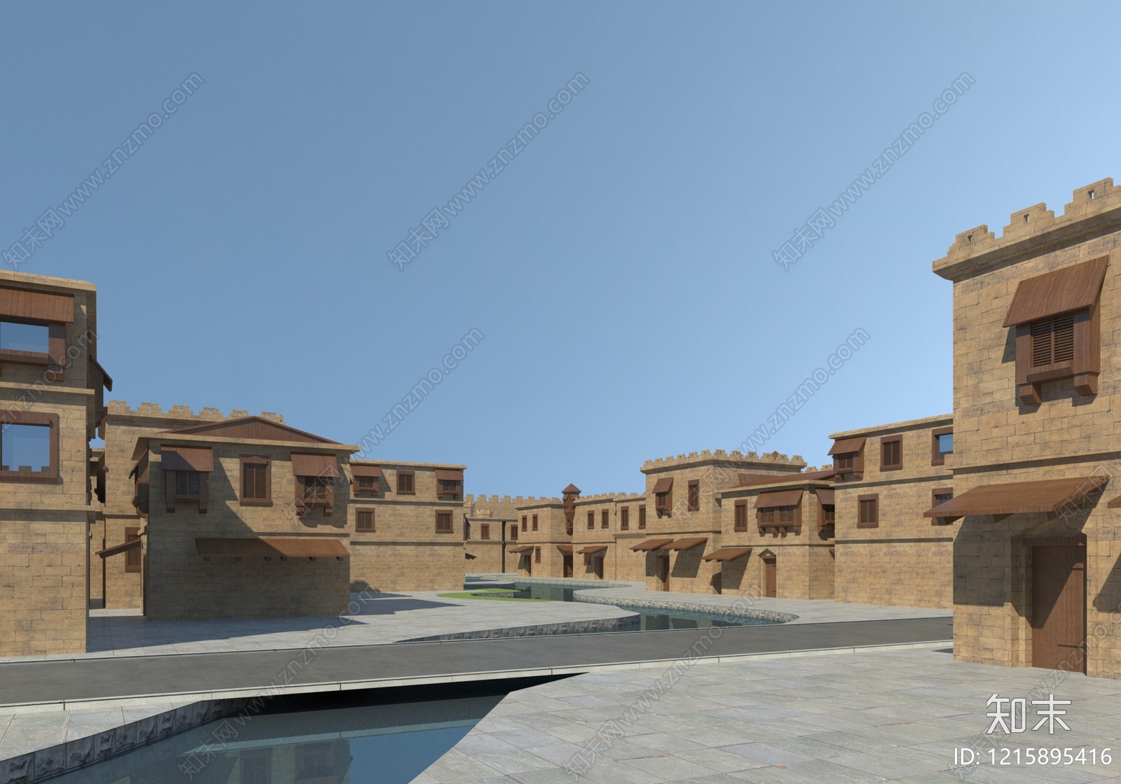 新亚述风格古建3D模型下载【ID:1215895416】