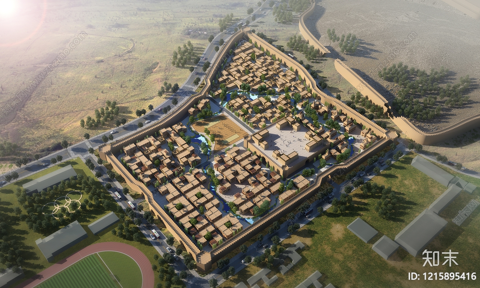 新亚述风格古建3D模型下载【ID:1215895416】