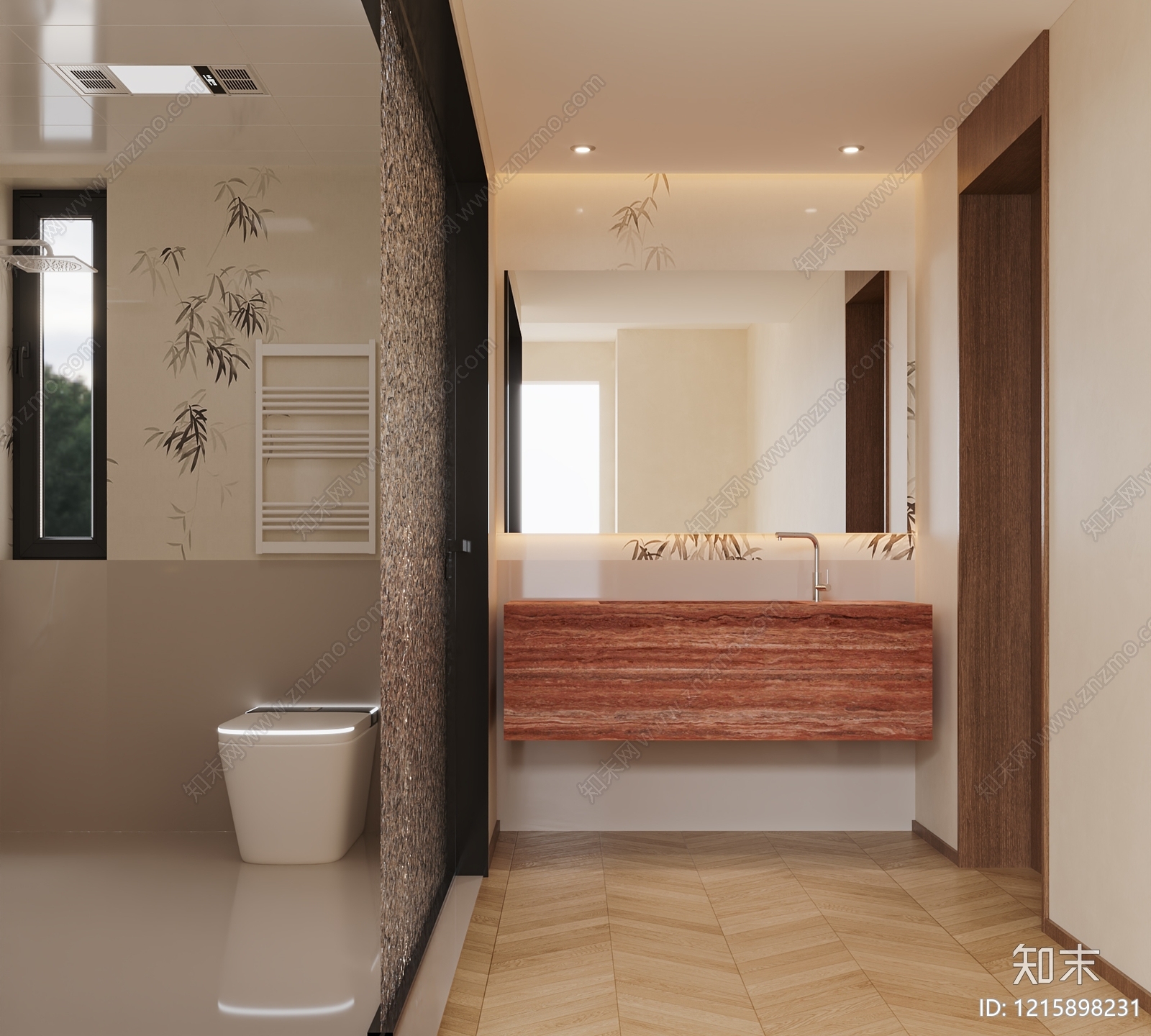 新中式卫生间3D模型下载【ID:1215898231】