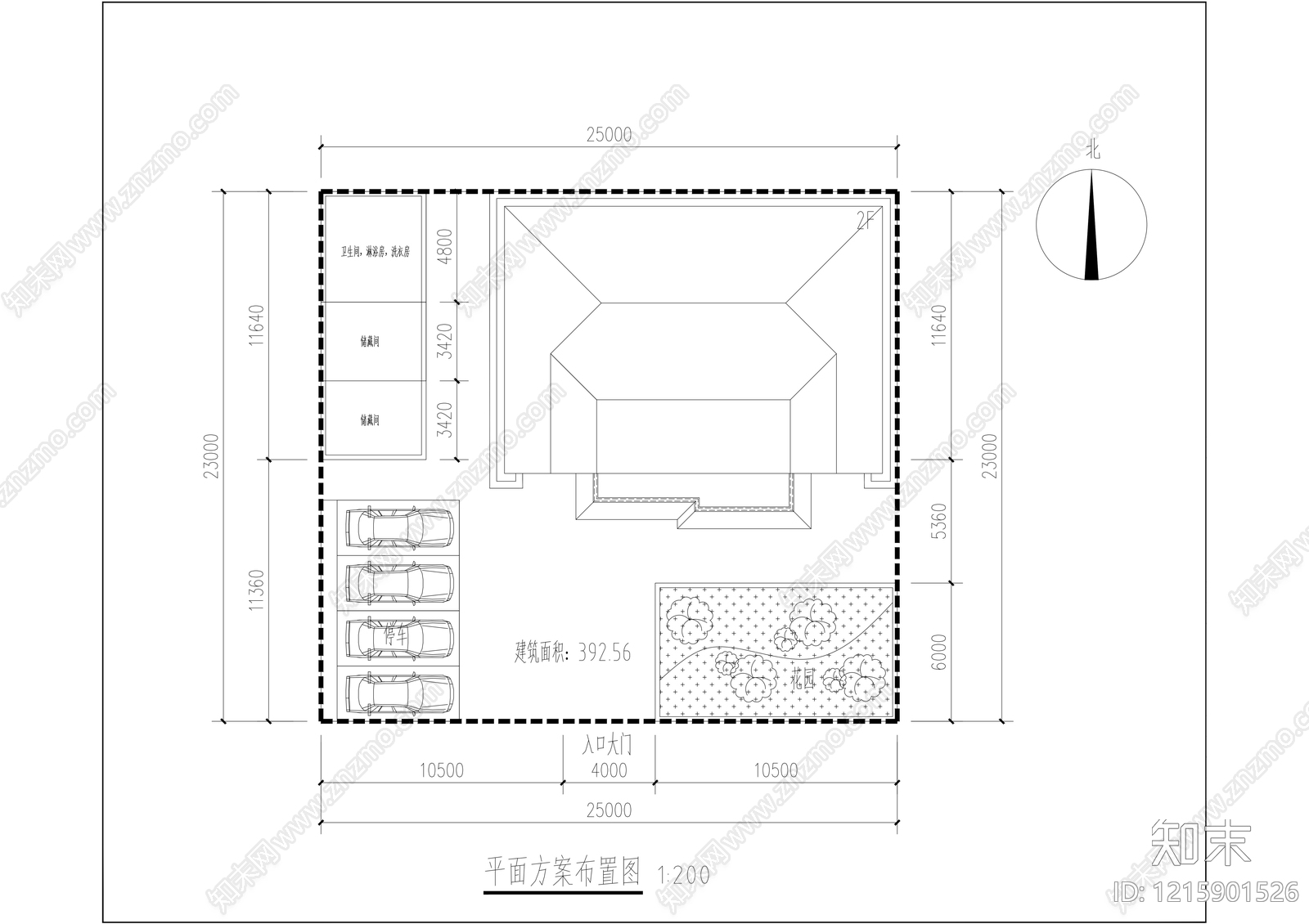 欧式中式别墅建筑cad施工图下载【ID:1215901526】