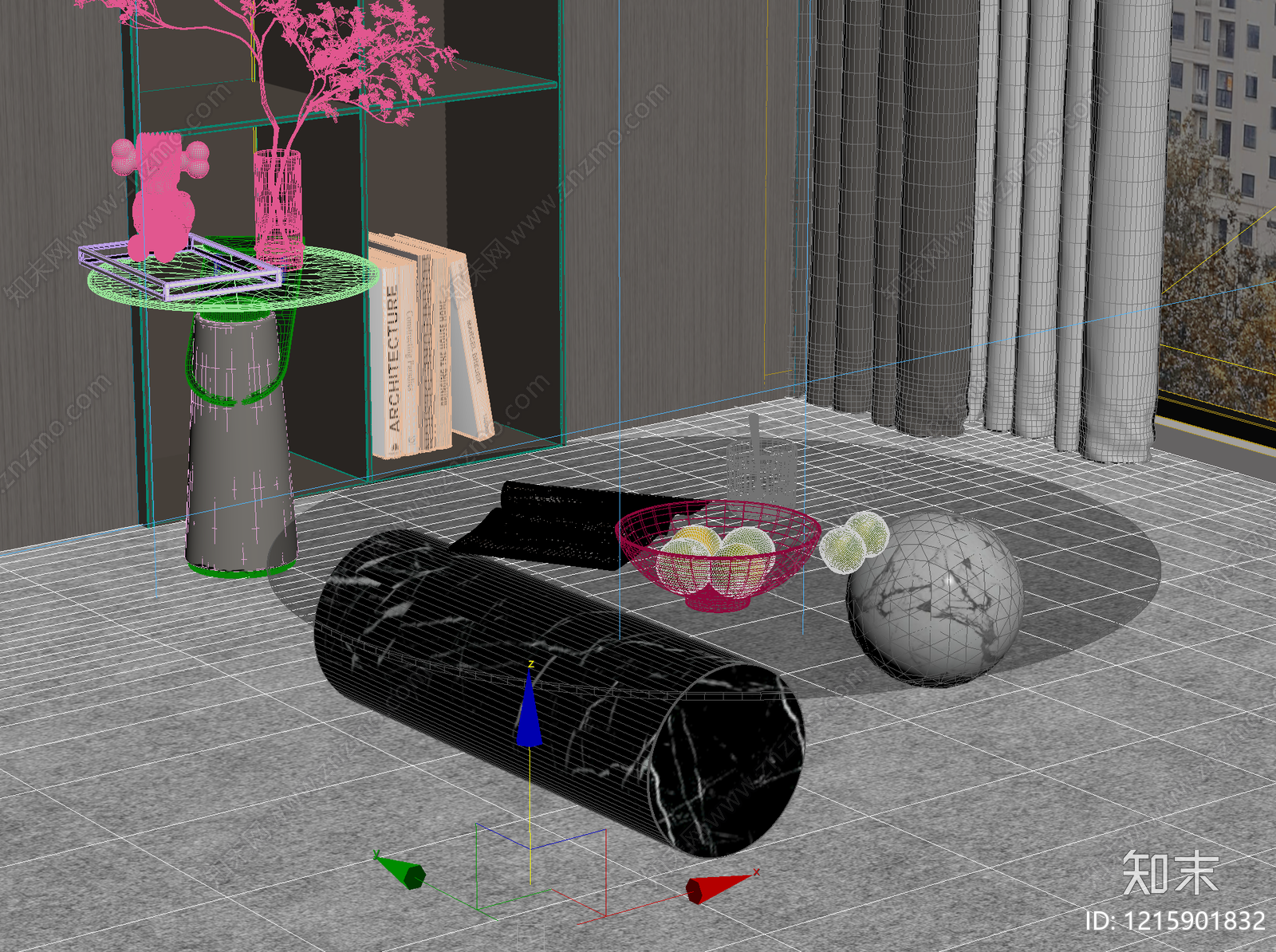 现代简约家居客厅3D模型下载【ID:1215901832】