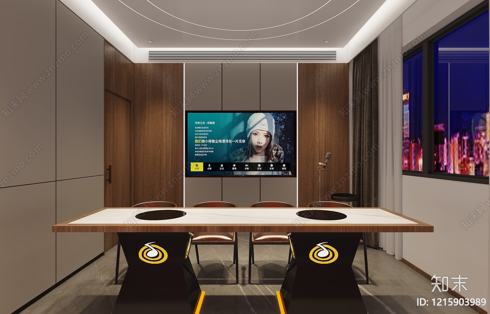 现代轻奢包厢3D模型下载【ID:1215903989】