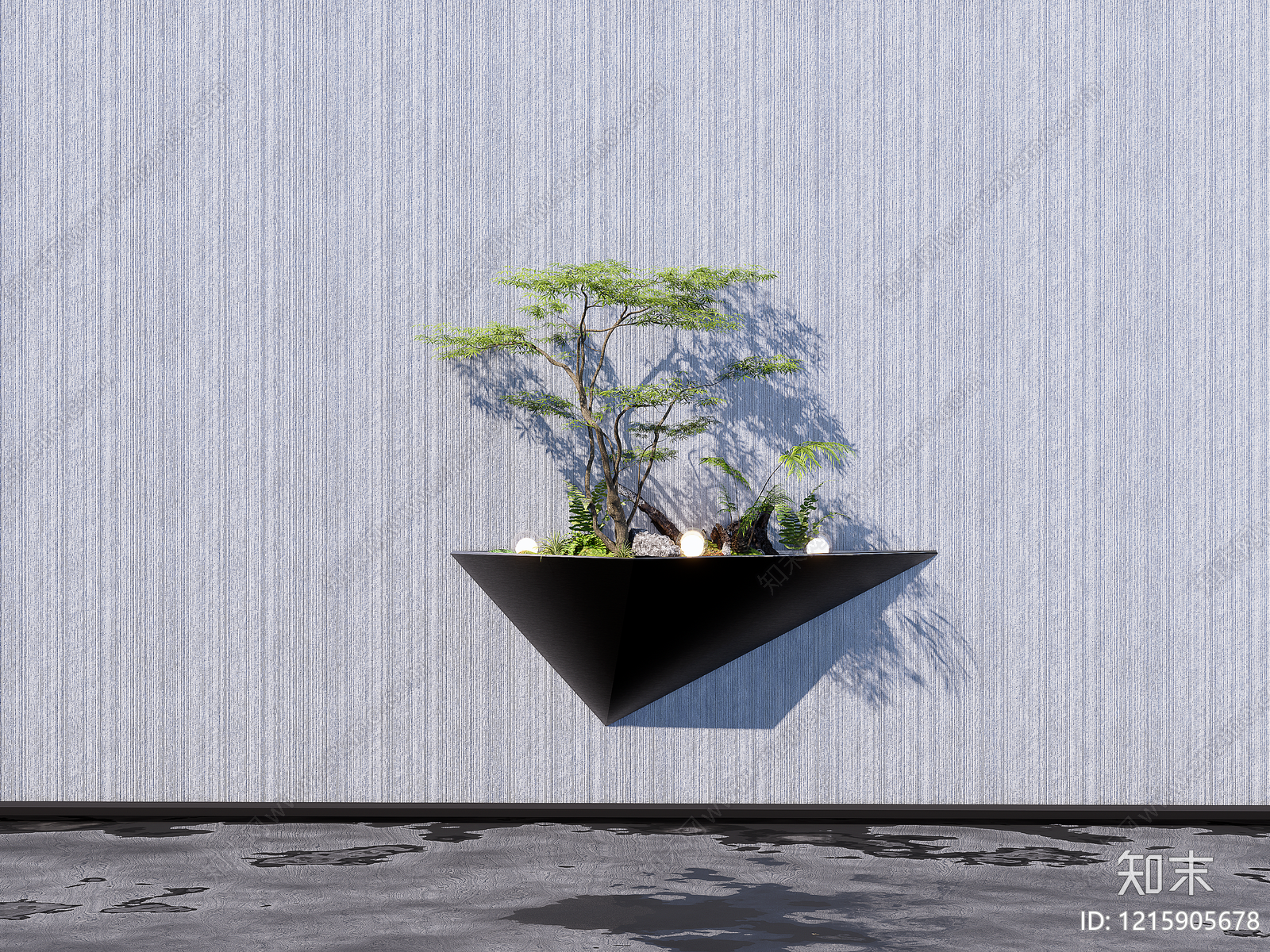 新中式景观景墙SU模型下载【ID:1215905678】