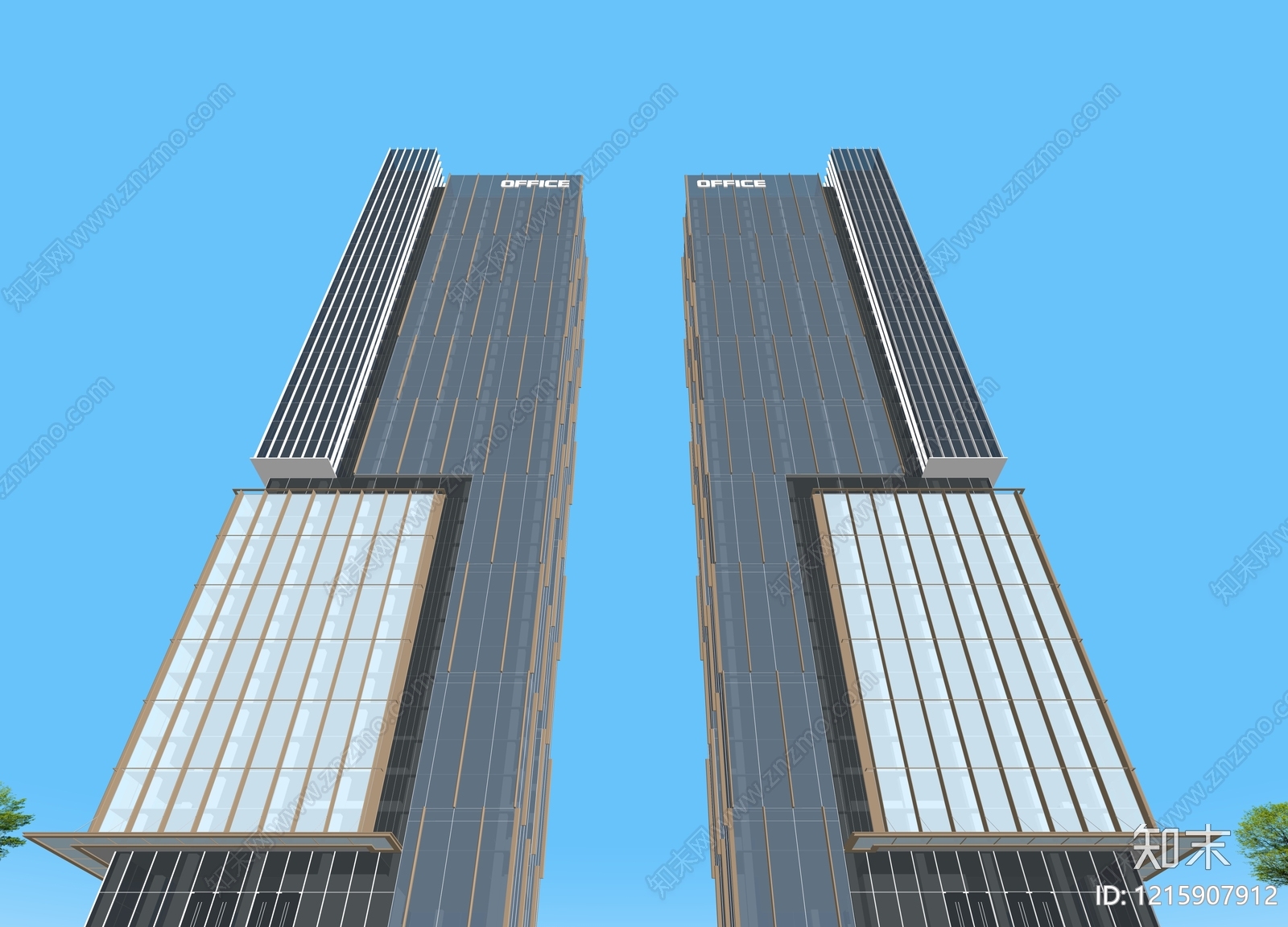 现代主义写字楼SU模型下载【ID:1215907912】