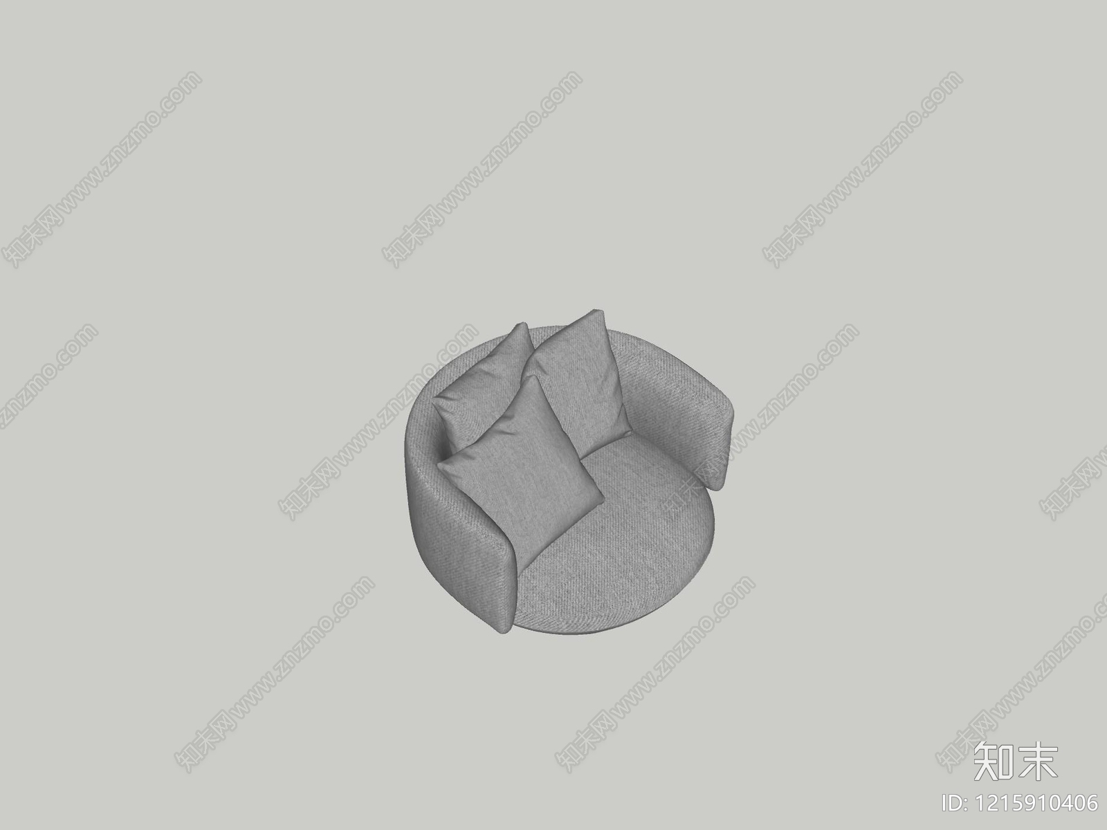现代单人沙发SU模型下载【ID:1215910406】