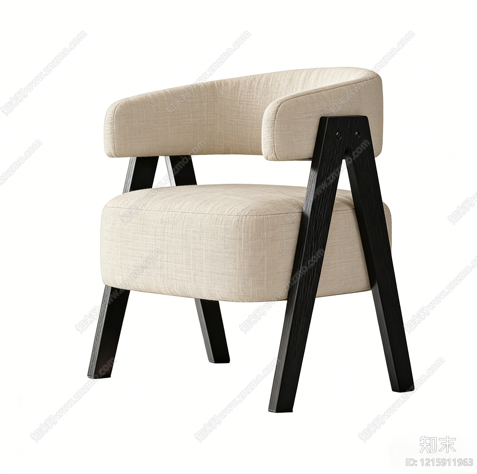 现代简约休闲椅3D模型下载【ID:1215911963】