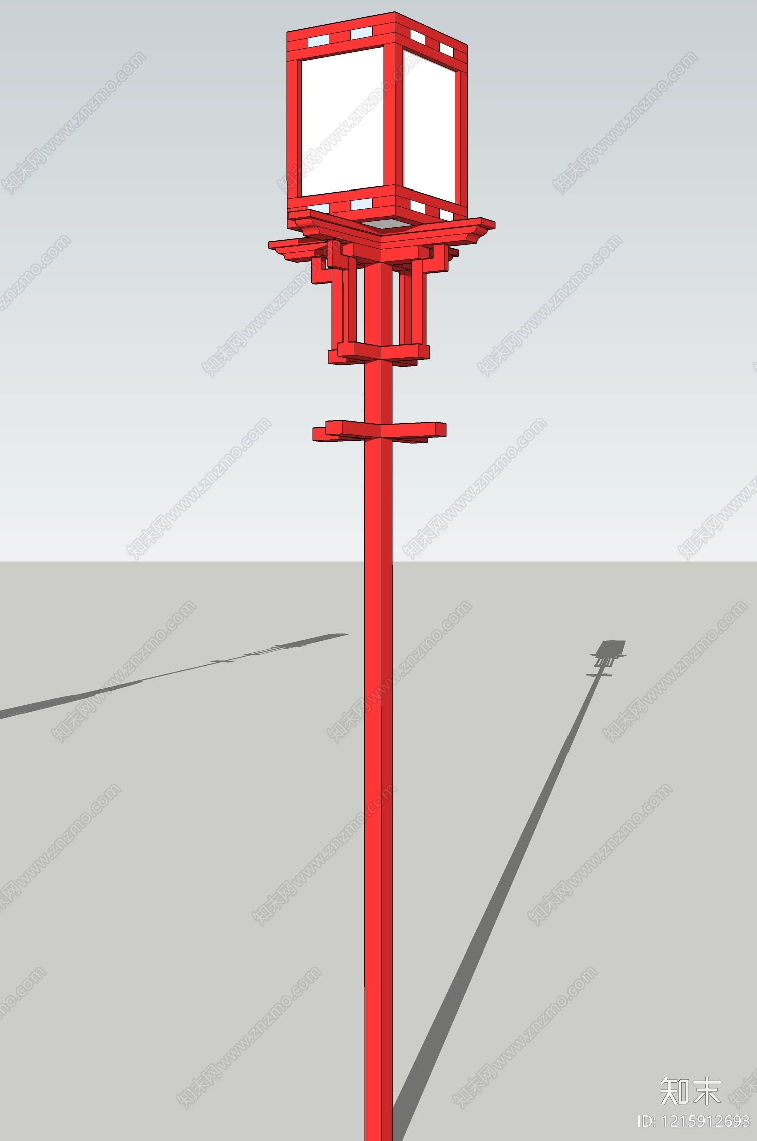 新中式景观灯SU模型下载【ID:1215912693】