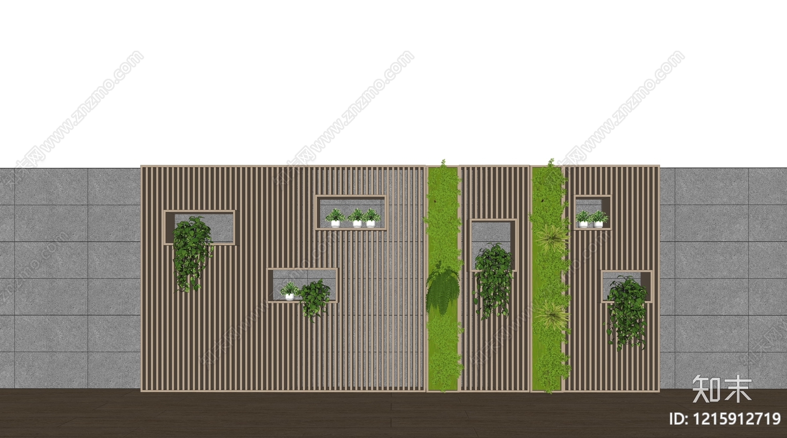 现代简约景墙SU模型下载【ID:1215912719】