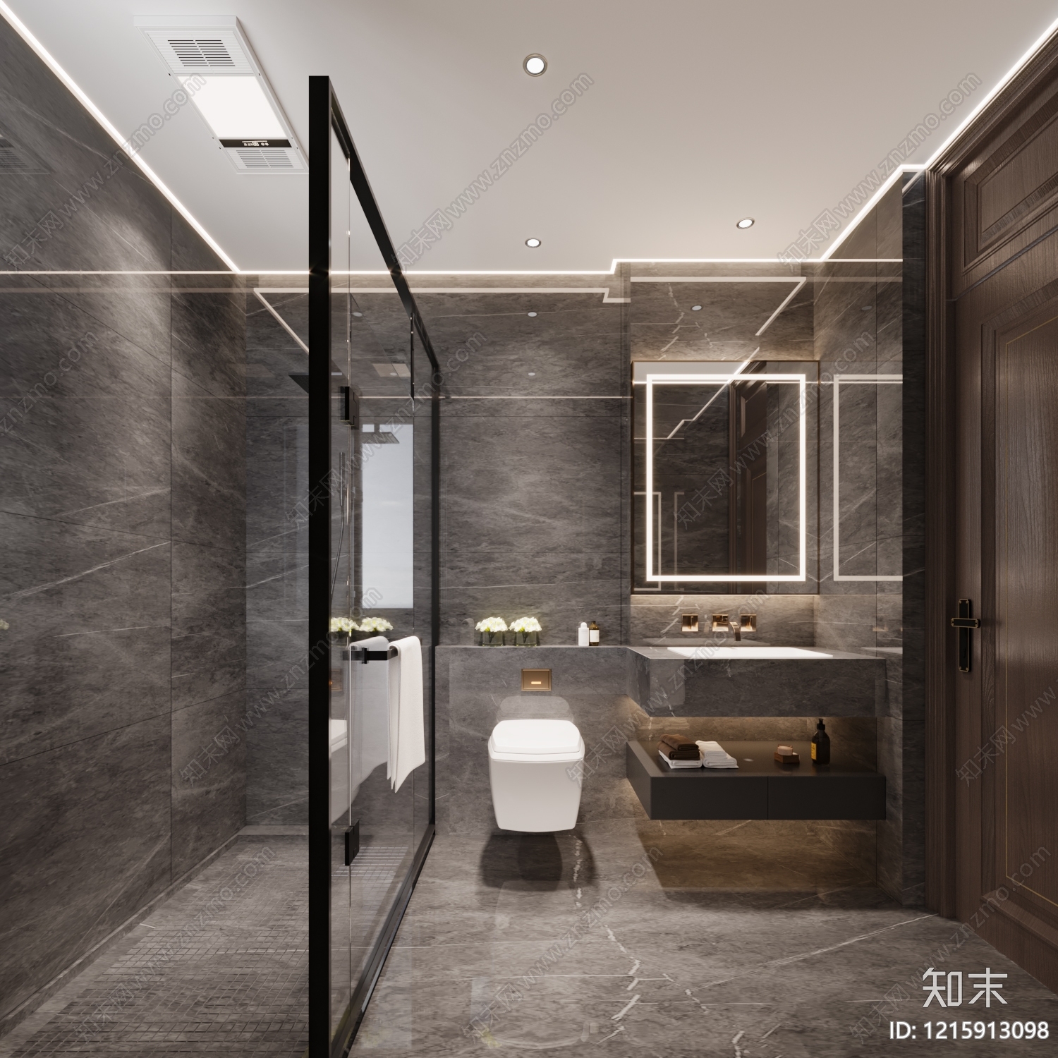 现代极简卫生间3D模型下载【ID:1215913098】