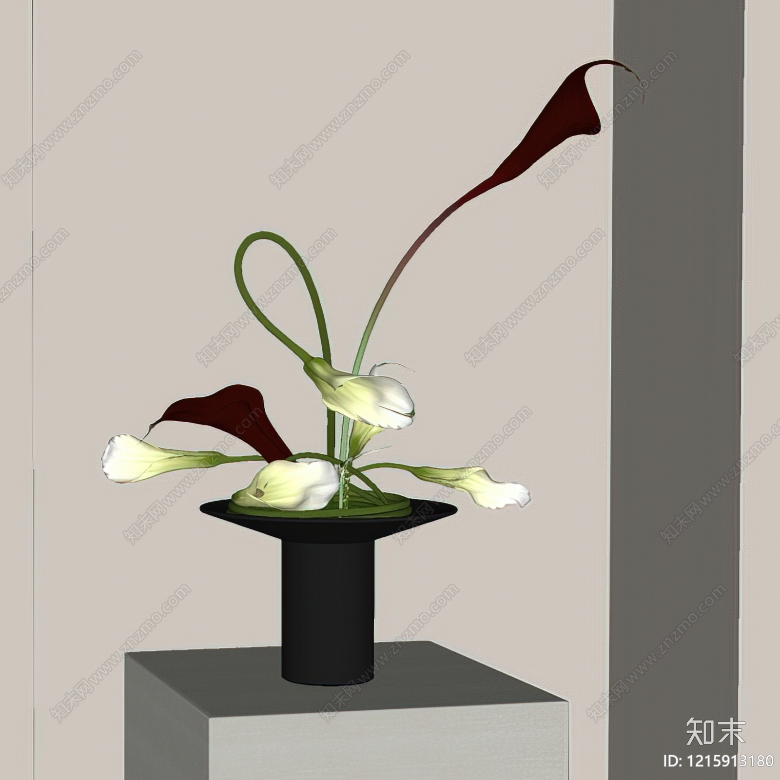现代花艺SU模型下载【ID:1215913180】