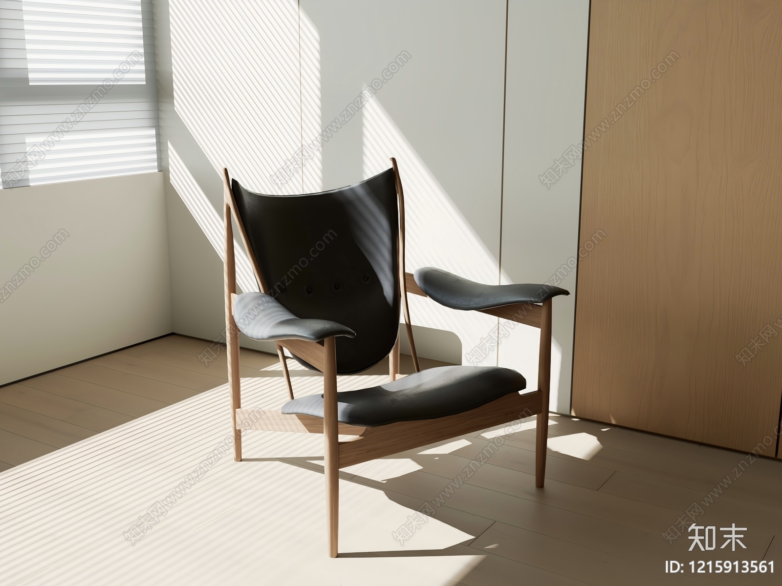 北欧休闲椅3D模型下载【ID:1215913561】
