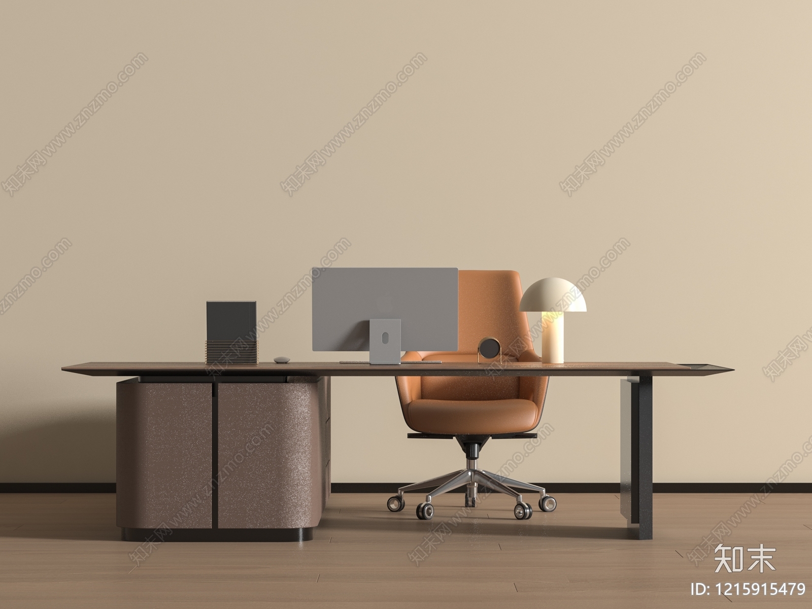 现代简约办公桌椅3D模型下载【ID:1215915479】