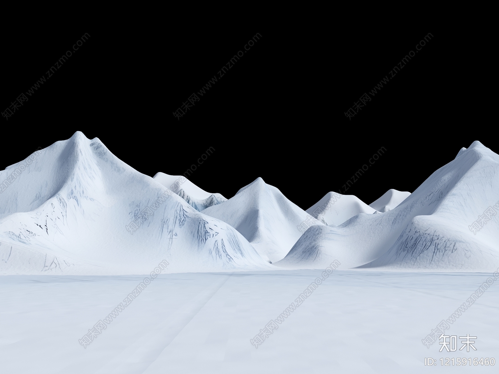 极简主义塑山地形3D模型下载【ID:1215916460】