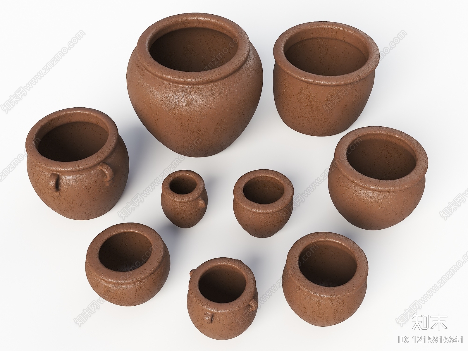 复古陶艺风其他景观小品3D模型下载【ID:1215916641】