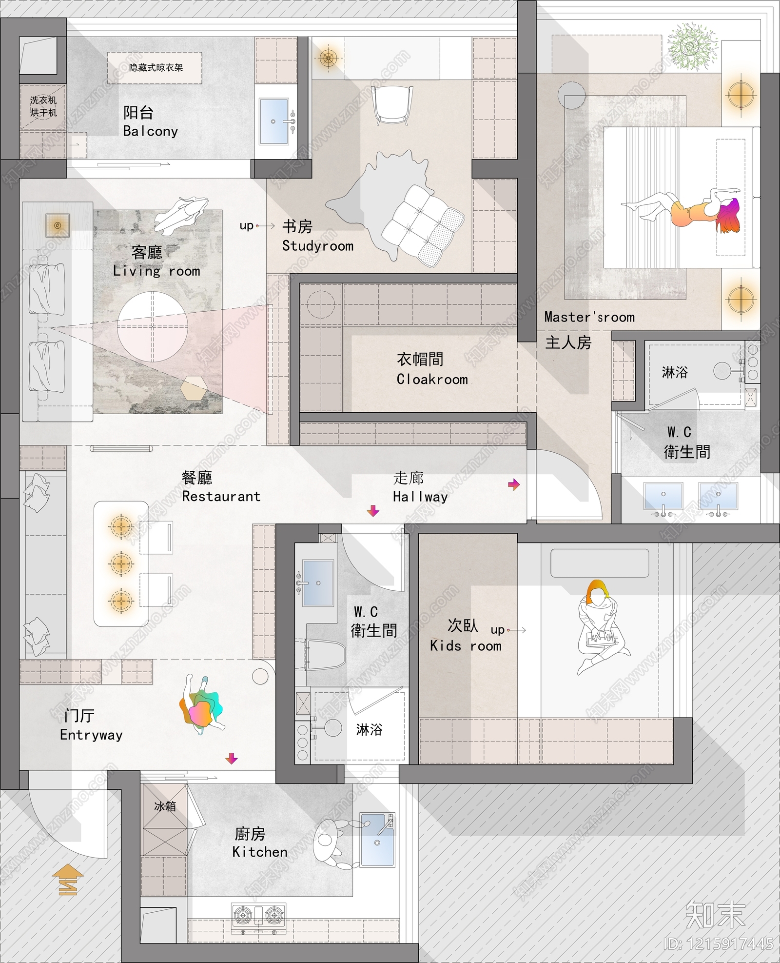 大平层cad施工图下载【ID:1215917445】