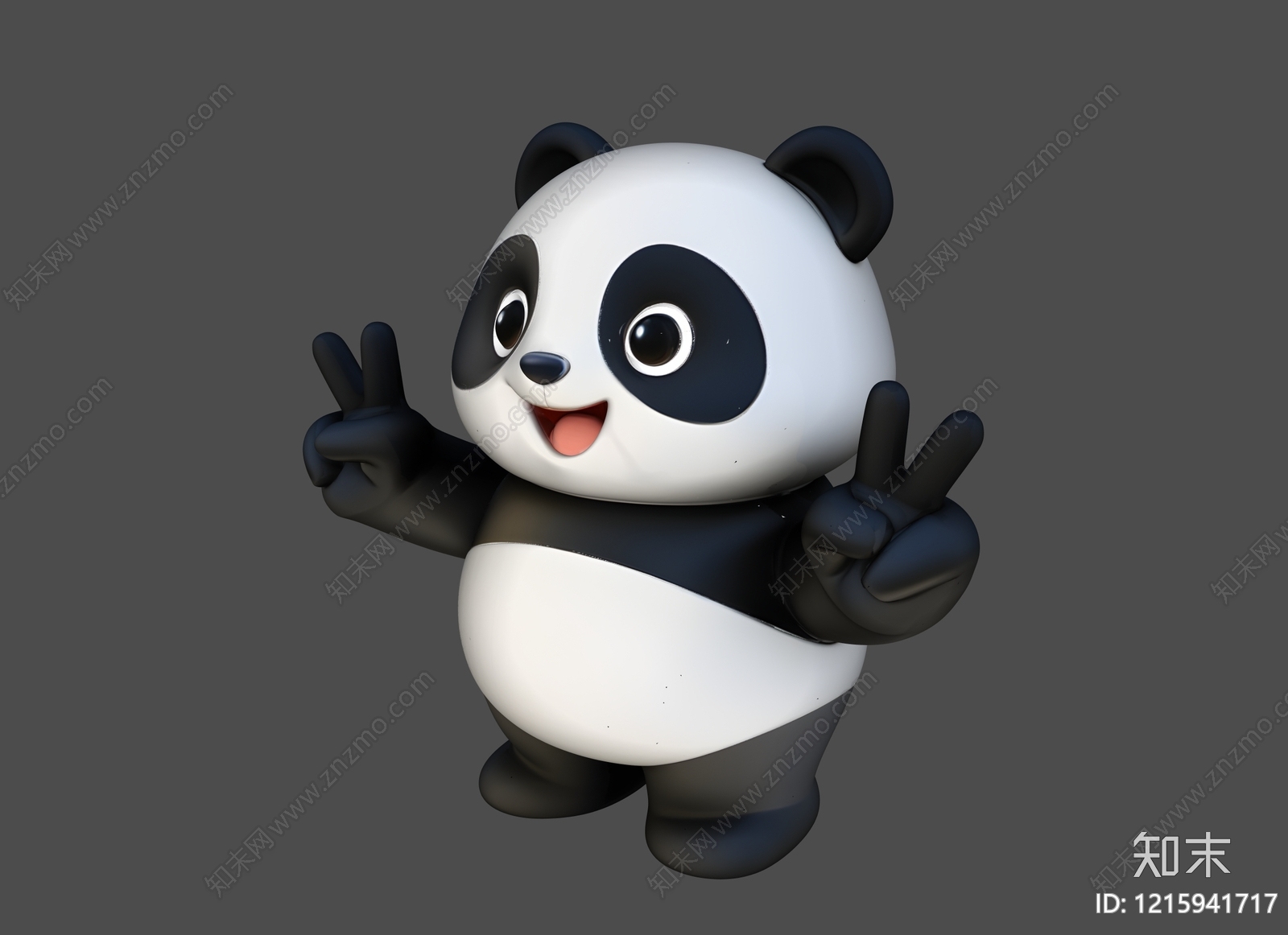 卡通风格虚拟人物3D模型渲染效果图