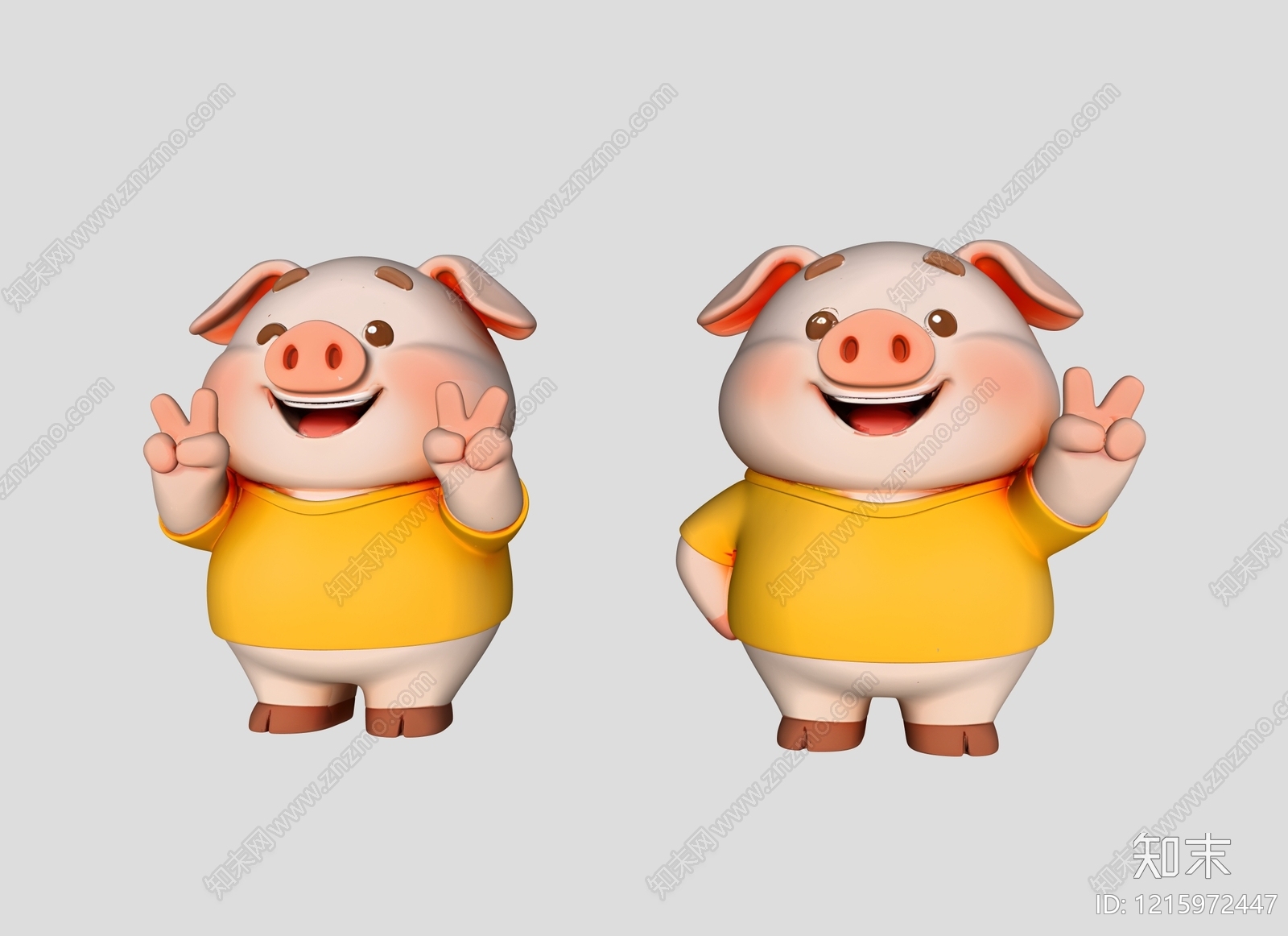 卡通风格虚拟人物3D模型下载【ID:1215972447】