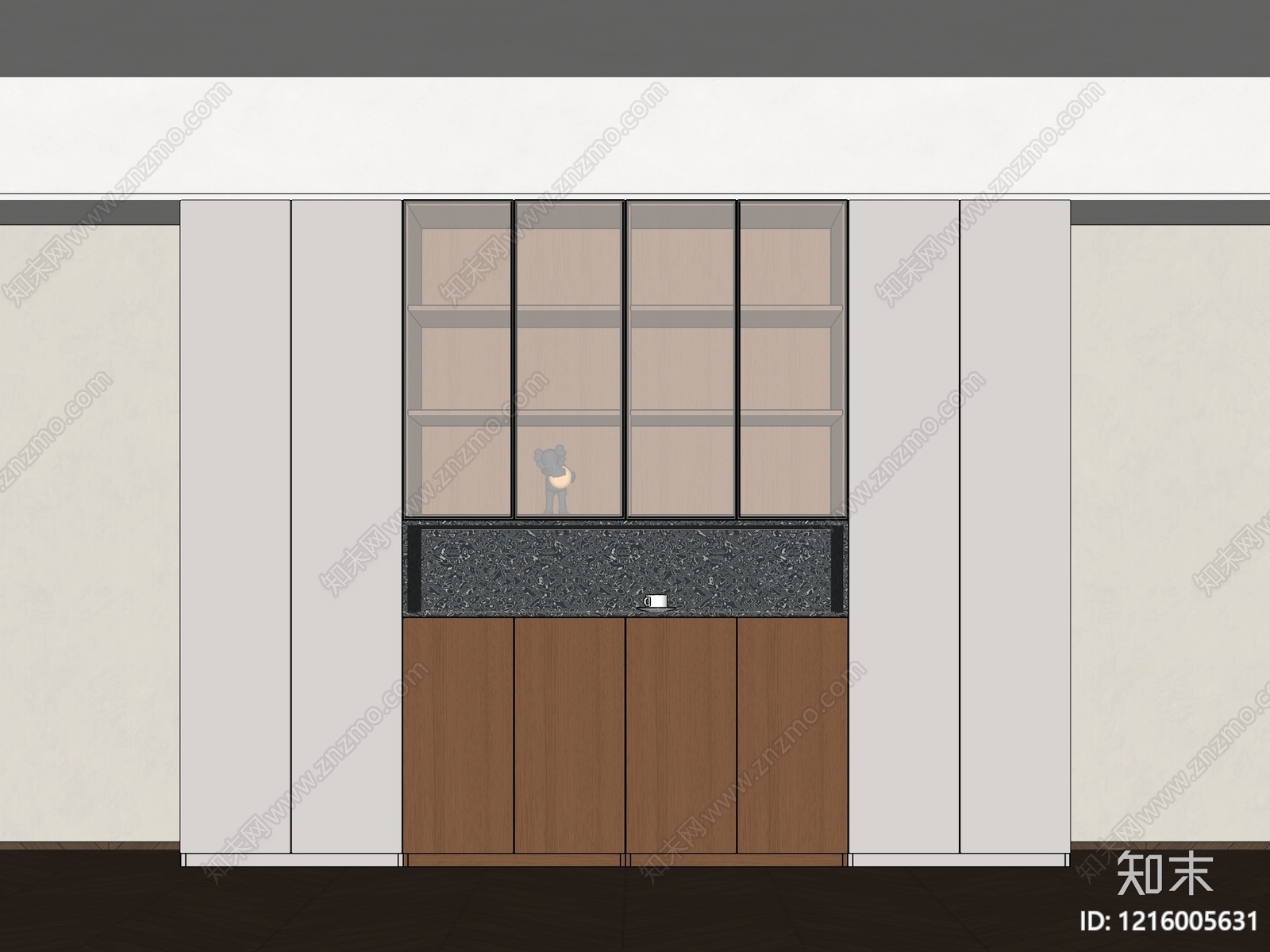 现代简约餐边柜SU模型下载【ID:1216005631】