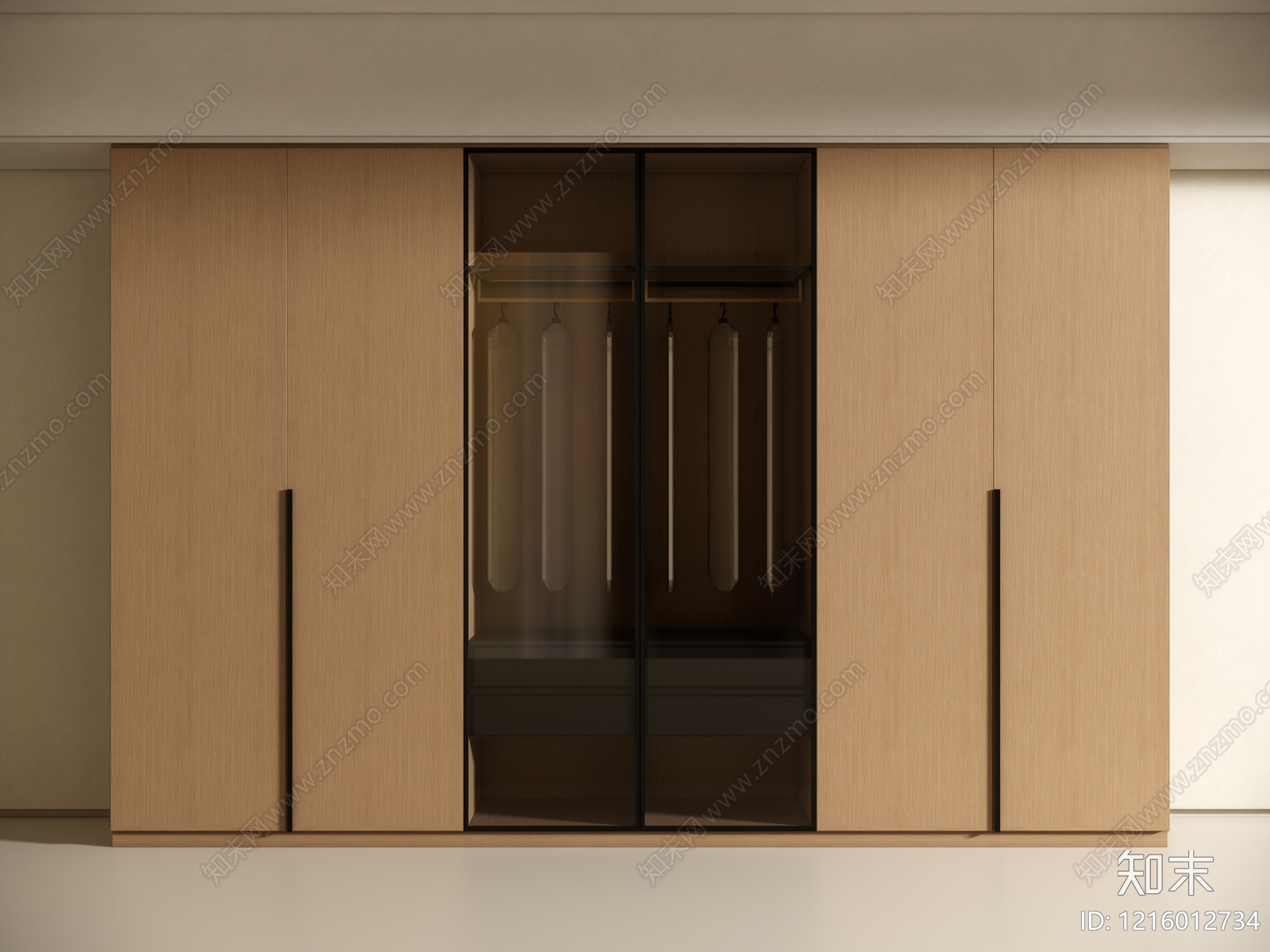 现代衣柜SU模型下载【ID:1216012734】