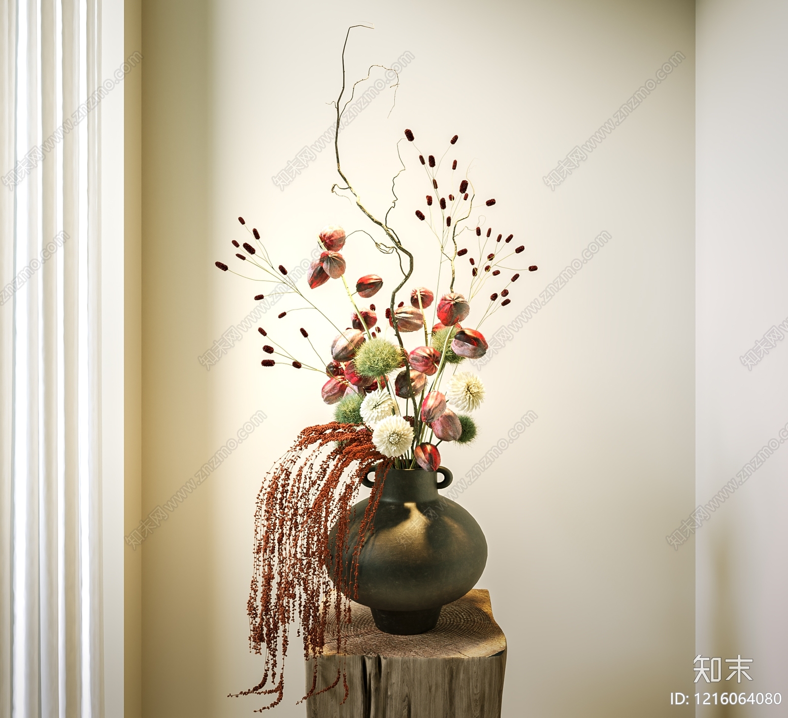 新中式花瓶SU模型下载【ID:1216064080】