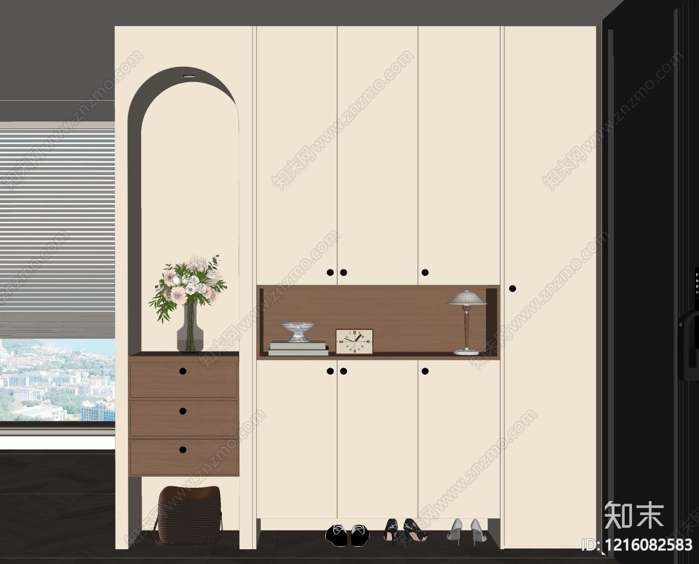 中古鞋柜SU模型下载【ID:1216082583】