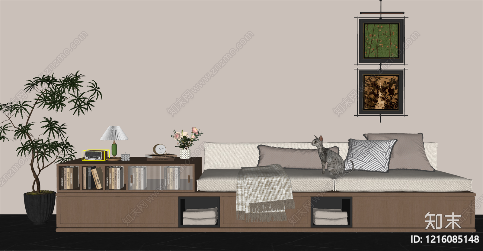 现代坐垫SU模型下载【ID:1216085148】