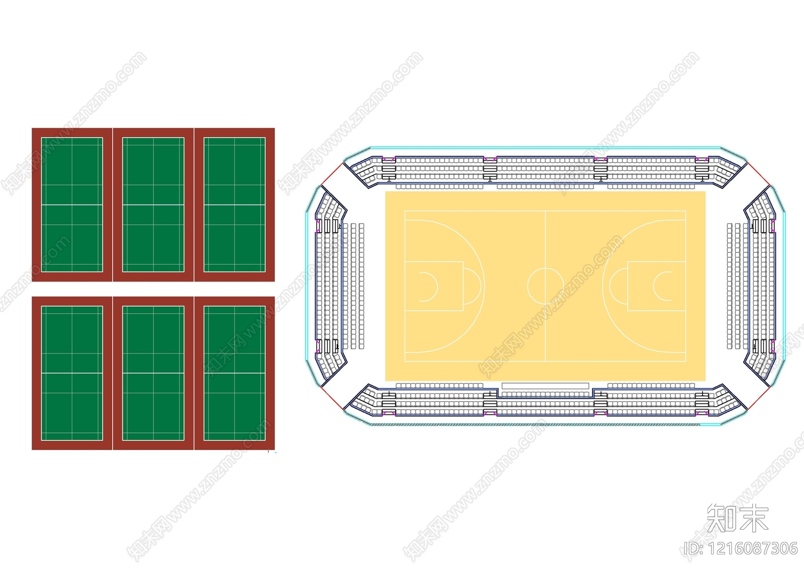 现代体育馆施工图下载【ID:1216087306】