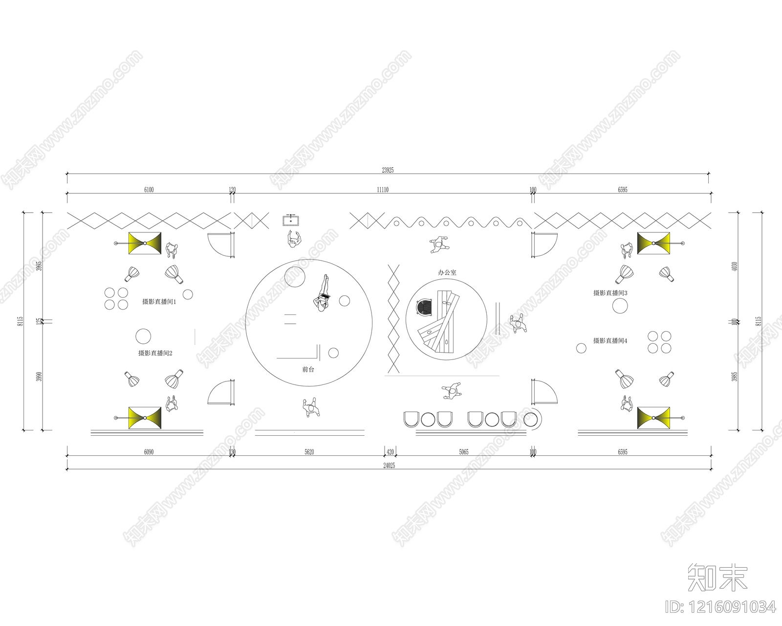 现代直播间施工图下载【ID:1216091034】
