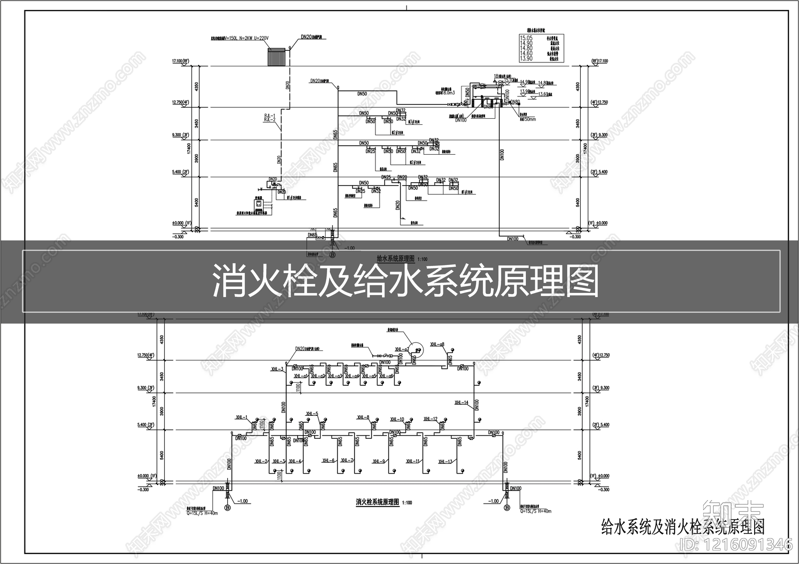 消火栓系统施工图下载【ID:1216091346】