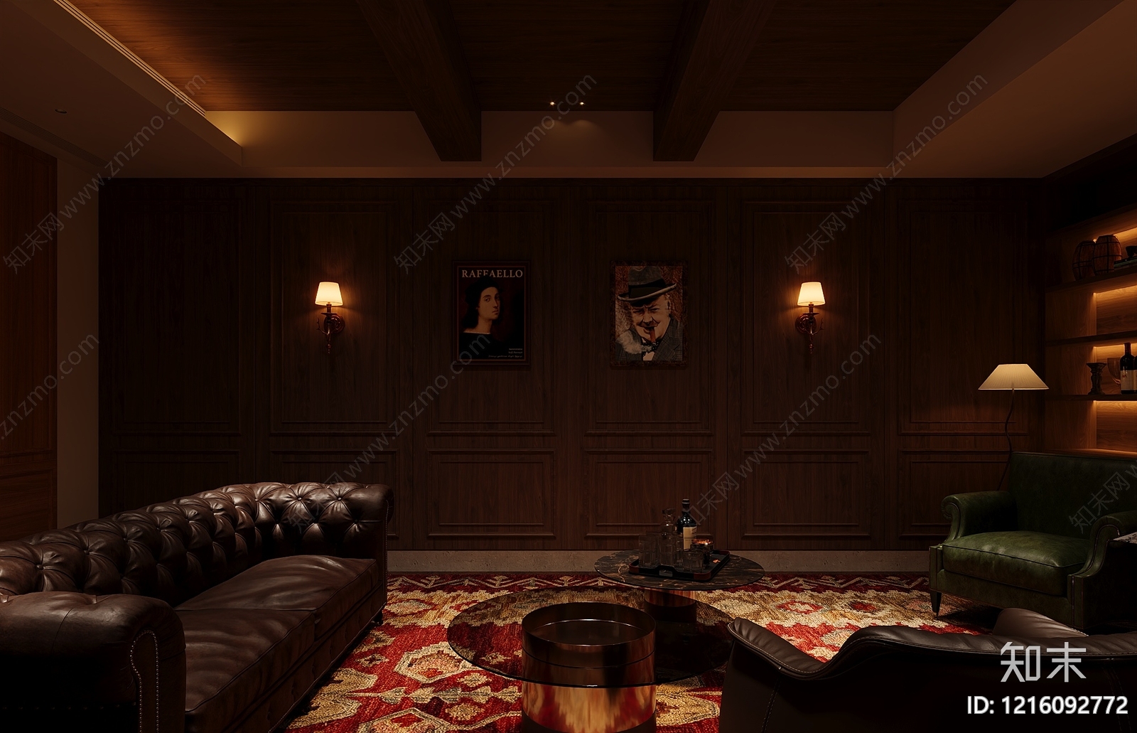 复古酒窖3D模型下载【ID:1216092772】