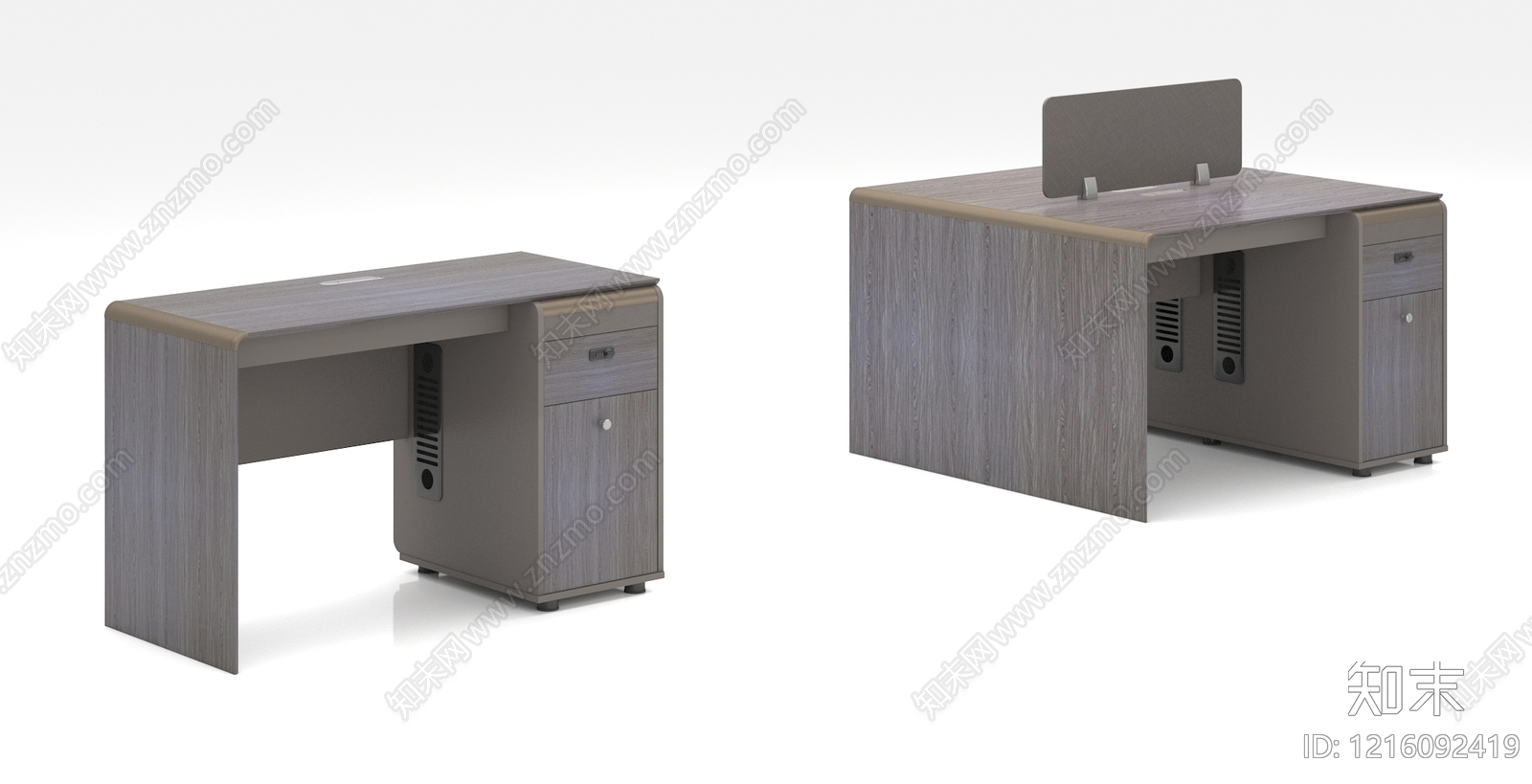 现代简约办公桌3D模型下载【ID:1216092419】