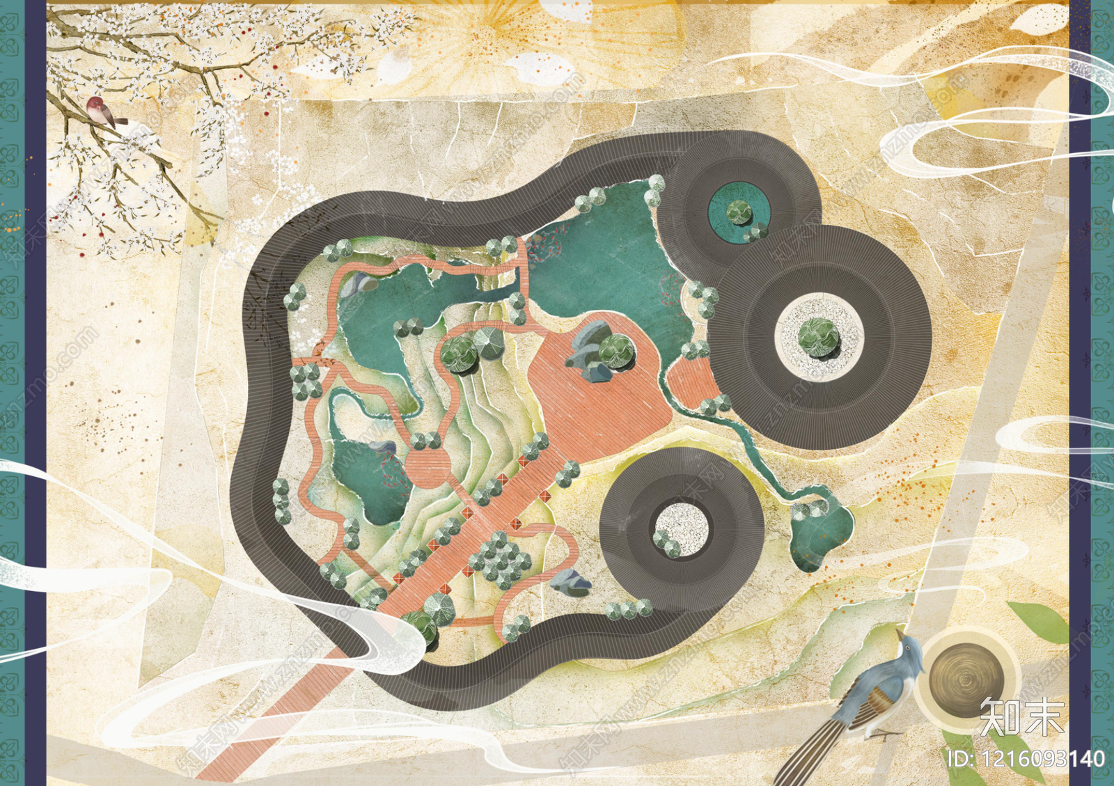 中式新中式民宿建筑下载【ID:1216093140】