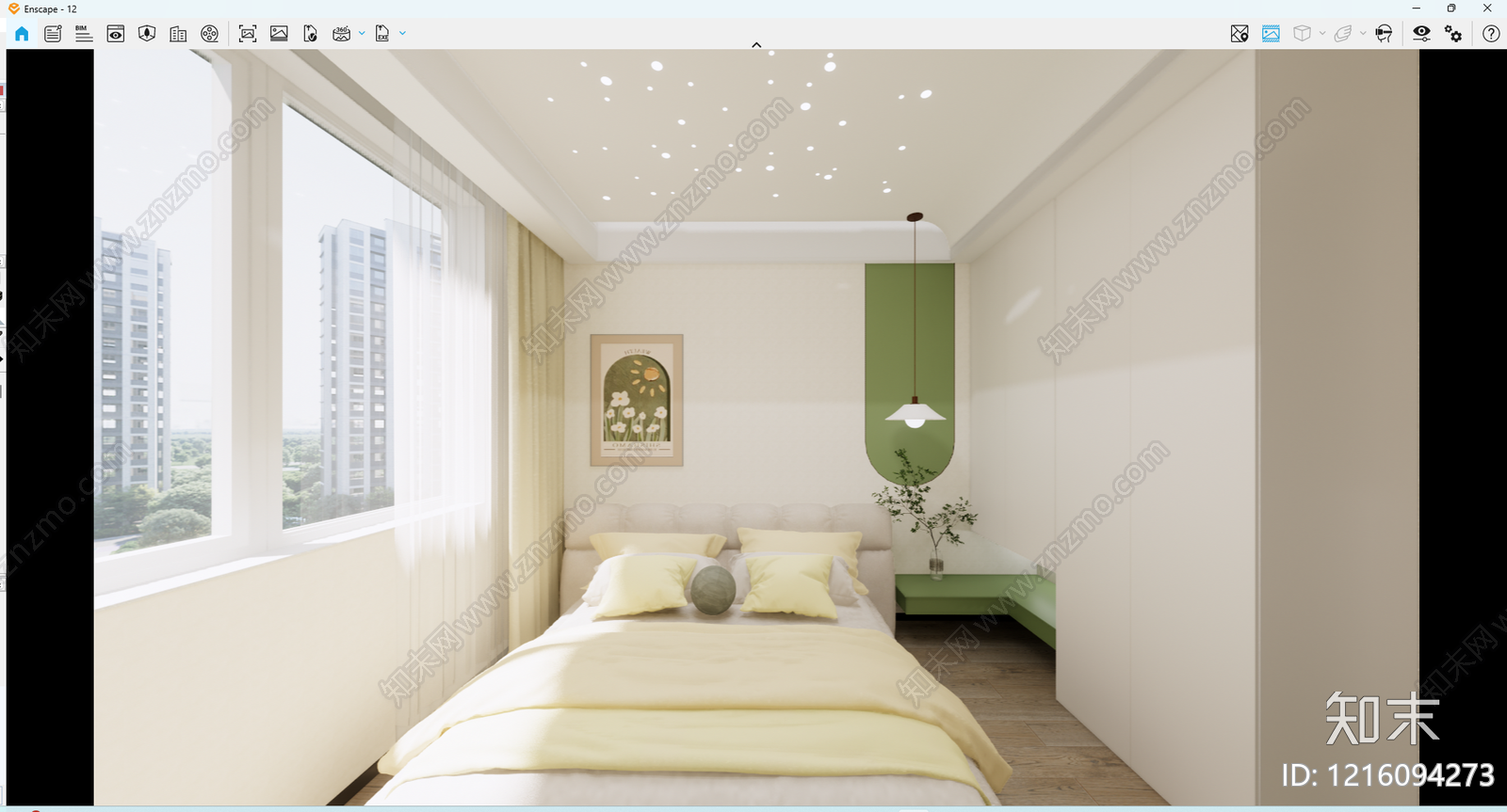 现代次卧SU模型下载【ID:1216094273】