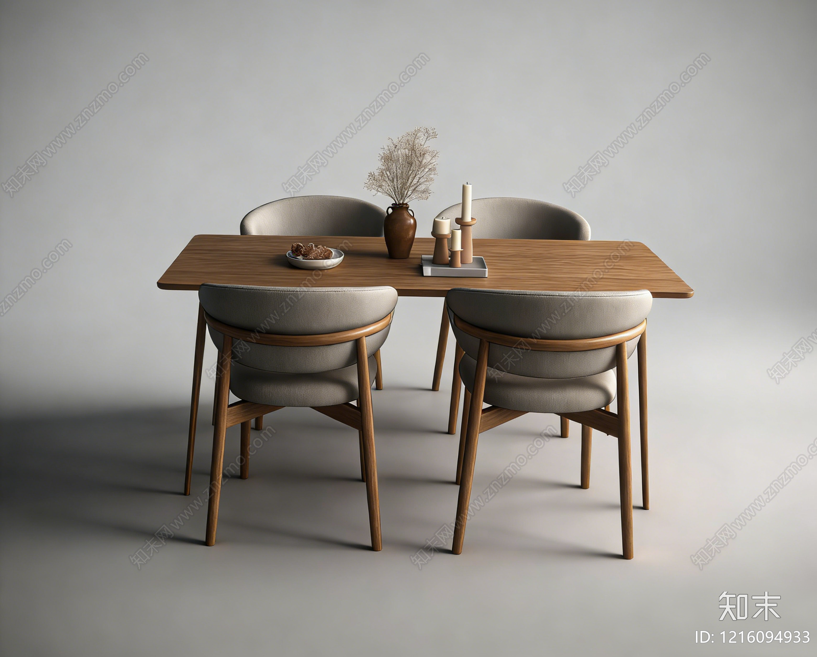 原木风餐椅SU模型下载【ID:1216094933】